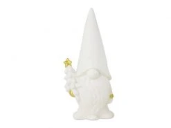 Riffelmacher Weihnachtsfigur Wichtel mit Baum, 31 cm, Weiss/Gold
