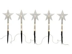 Star Trading Aussendekoration Wandy 5er mit Erdspiess 15 LED, 25 cm
