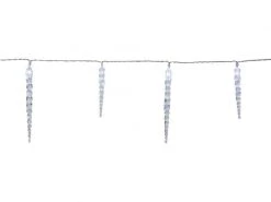 Star Trading LED-Lichtervorhang Gelido Eiszapfen, 40 LED, 6 m