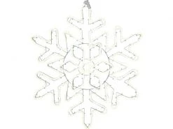 Star Trading LED-Figur Silhouette Neoled Schneeflocke, 80 cm, Weiss