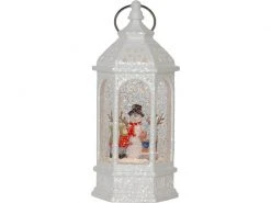 Star Trading Laterne mit dem Schneemann, 23 cm, Weiss