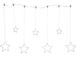 Star Trading LED-Lichtervorhang Dew Drop Stars, 84 LED, 1.2 m