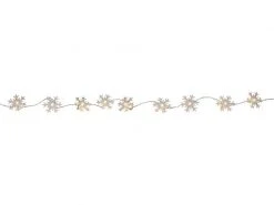 Star Trading LED-Lichterkette Izy Schneeflocke, 10 LED, 1.35 m, Indoor