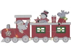 Star Trading LED-Figur Billy, Zug mit Weihnachtsmann