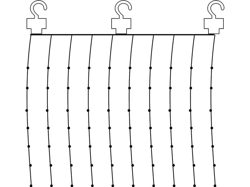 Star Trading LED Lichtervorhang Angel Hair 1 m, Silber 1 Star Trading LED Lichtervorhang Angel Hair 1 m, Silber