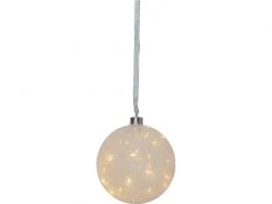 Star Trading Weihnachtskugel Glow Snow, 30 LED, 15 cm, indoor