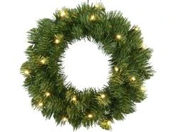 Star Trading LED-Weihnachtskranz ALASKA Ø 38 cm Grün, Outdoor