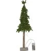 Star Trading Weihnachtsbaum Lummer, 15 LEDs, 55 cm, Grün