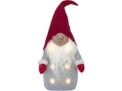 Star Trading Weihnachtsfigur Wichtel Joylight, 40 cm, Rot