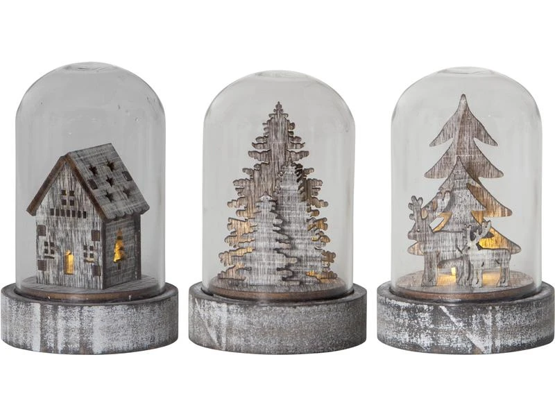 Star Trading Tischdeko Kupol 3er Set, 8.5 cm, Braun 1 Star Trading Tischdeko Kupol 3er Set, 8.5 cm, Braun