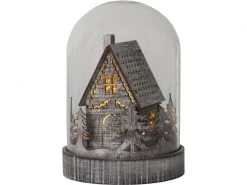 Star Trading Tischdeko Kupol Haus, 17.5 cm, Braun