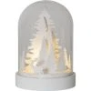 Star Trading Tischdeko Kupol Winterwald 17.5 cm, Weiss