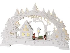 Star Trading Kerzenleuchter Ulm, 43 cm, Weiss