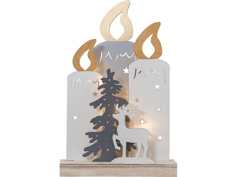 Star Trading Tischdeko Kerzenständer Fauna, 34 cm, Holz 1 Star Trading Tischdeko Kerzenständer Fauna, 34 cm, Holz