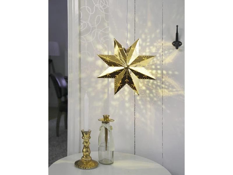 Star Trading Fensterhänger Metallstern Classic, 28 cm, Messing 3 Star Trading Fensterhänger Metallstern Classic, 28 cm, Messing – Bild 3