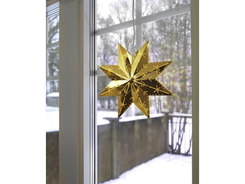 Star Trading Fensterhänger Metallstern Classic, 28 cm, Messing 4 Star Trading Fensterhänger Metallstern Classic, 28 cm, Messing – Bild 4