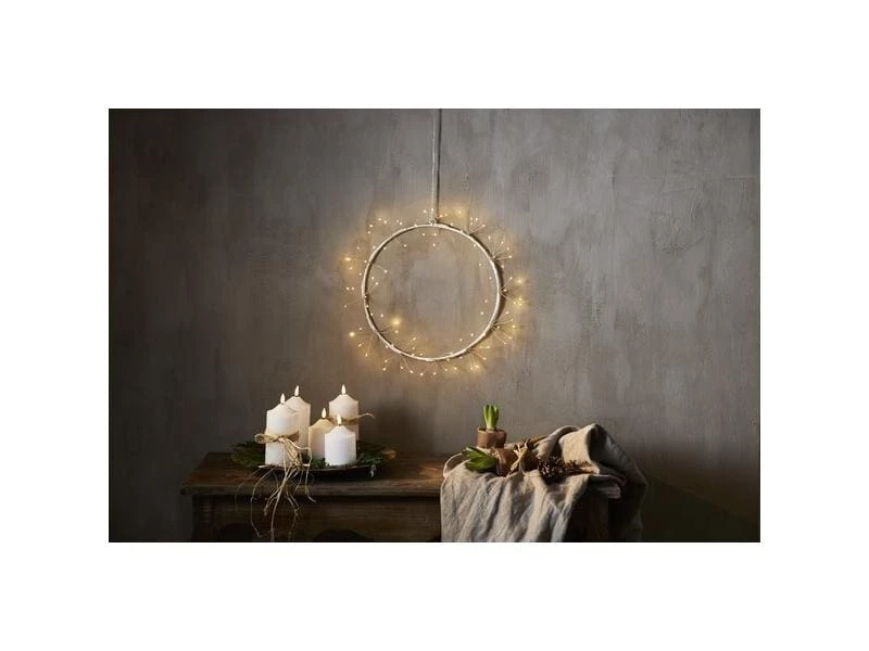 Star Trading Kranz Halo, Ø 30 cm, Weiss 2 Star Trading Kranz Halo, Ø 30 cm, Weiss – Bild 2