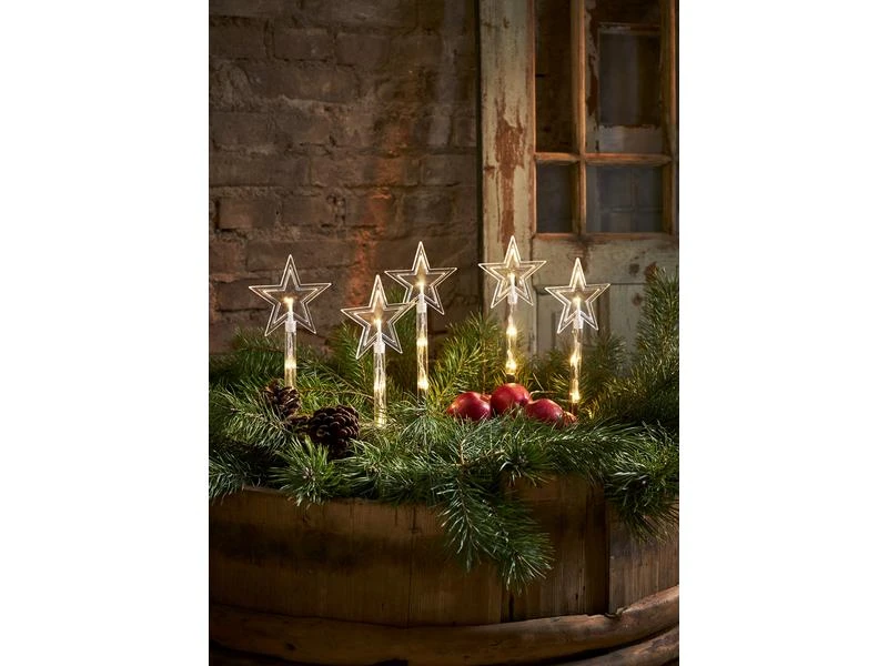 Star Trading Aussendekoration Wandy 5er mit Erdspiess 15 LED, 25 cm 3 Star Trading Aussendekoration Wandy 5er mit Erdspiess 15 LED, 25 cm – Bild 3