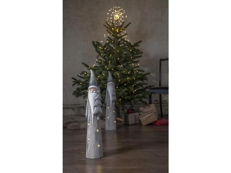 Star Trading LED-Figur Weihnachtsmann Klas, 70 cm, Grau 2 Star Trading LED-Figur Weihnachtsmann Klas, 70 cm, Grau – Bild 2