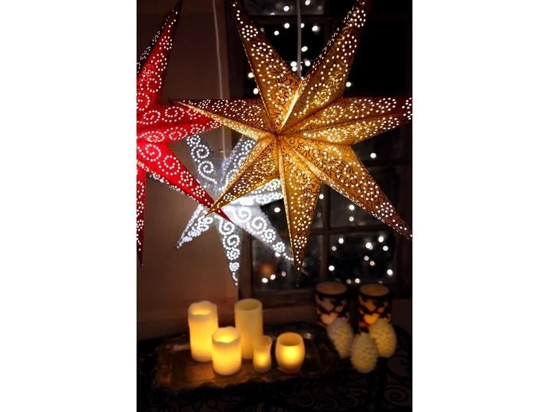 Star Trading Papierstern Antique, 60 cm, Weiss 2 Star Trading Papierstern Antique, 60 cm, Weiss – Bild 2