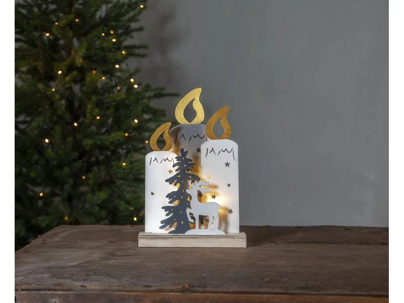 Star Trading Tischdeko Kerzenständer Fauna, 34 cm, Holz 3 Star Trading Tischdeko Kerzenständer Fauna, 34 cm, Holz – Bild 3