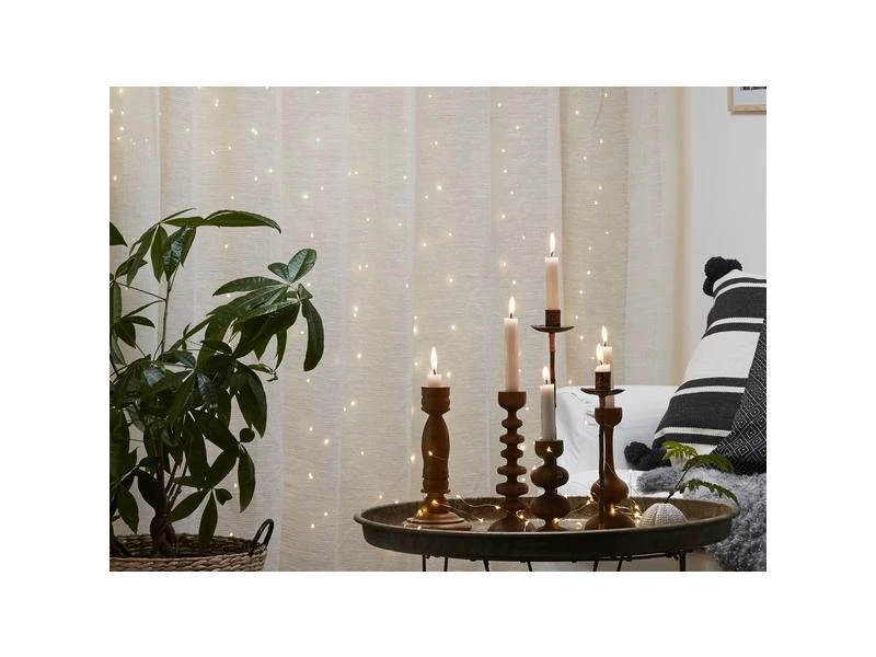 Star Trading LED Lichtervorhang Angel Hair 1 m, Silber 3 Star Trading LED Lichtervorhang Angel Hair 1 m, Silber – Bild 3