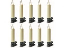 Lumix LED Baumkerze Basic Mini, Elfenbein, 10 Stück