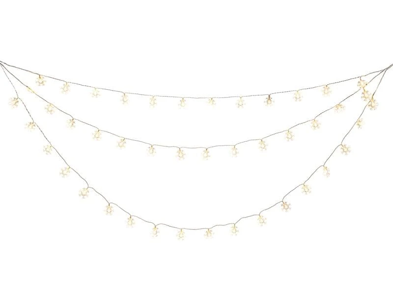 Konstsmide LED-Lichtervorhang Schneeflocken, 44 LED, 1.25 m, Outdoor 1 Konstsmide LED-Lichtervorhang Schneeflocken, 44 LED, 1.25 m, Outdoor