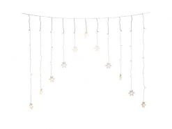 Konstsmide LED-Lichtervorhang Schneeflocken, 41 LED, 1.4 m, Outdoor