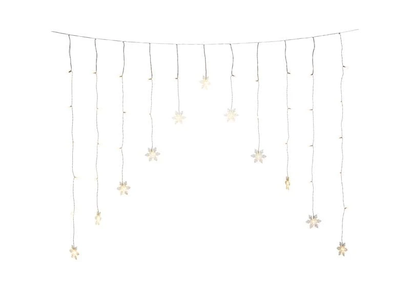 Konstsmide LED-Lichtervorhang Schneeflocken, 41 LED, 1.4 m, Outdoor 1 Konstsmide LED-Lichtervorhang Schneeflocken, 41 LED, 1.4 m, Outdoor