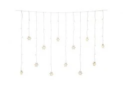 Konstsmide LED-Lichtervorhang Schneeflocken, 60 LED, 1.4 m, Outdoor