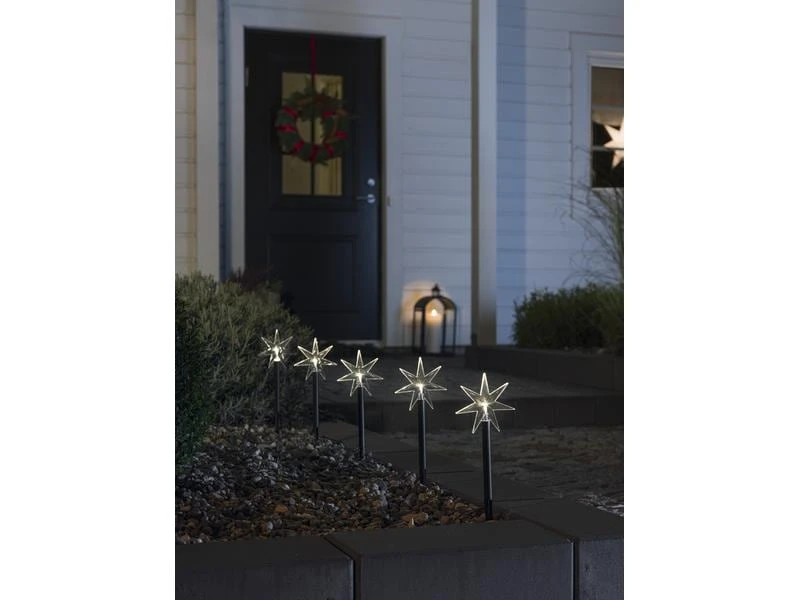 Konstsmide LED-Figur Stern, 24 cm, 5er Set 3 Konstsmide LED-Figur Stern, 24 cm, 5er Set – Bild 3