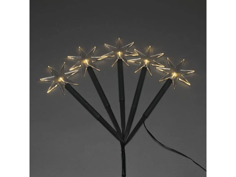 Konstsmide LED-Figur Stern, 24 cm, 5er Set 2 Konstsmide LED-Figur Stern, 24 cm, 5er Set – Bild 2