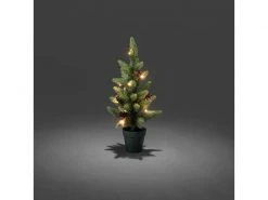 Konstsmide LED Weihnachtsbaum mit Tannen, 45 cm, Grün, 10 LED