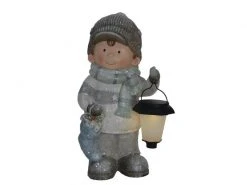 Dameco LED-Figur Junge, 38 cm, Weiss/Gold