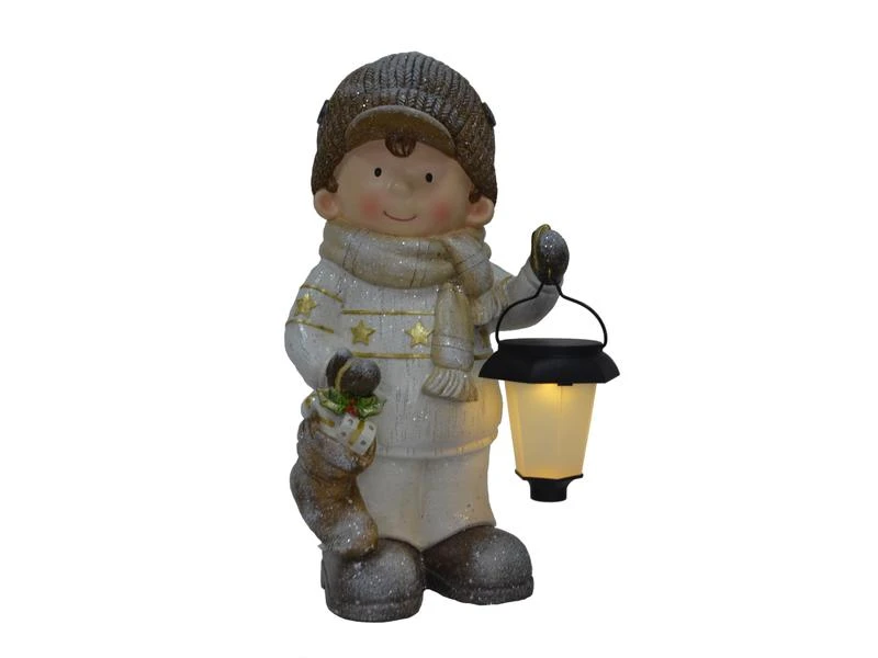 Dameco LED-Figur Junge, 38 cm, Weiss/Gold 2 Dameco LED-Figur Junge, 38 cm, Weiss/Gold – Bild 2