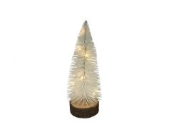 Dameco Tannenbaum, 10 LEDs, 28 cm, Weiss
