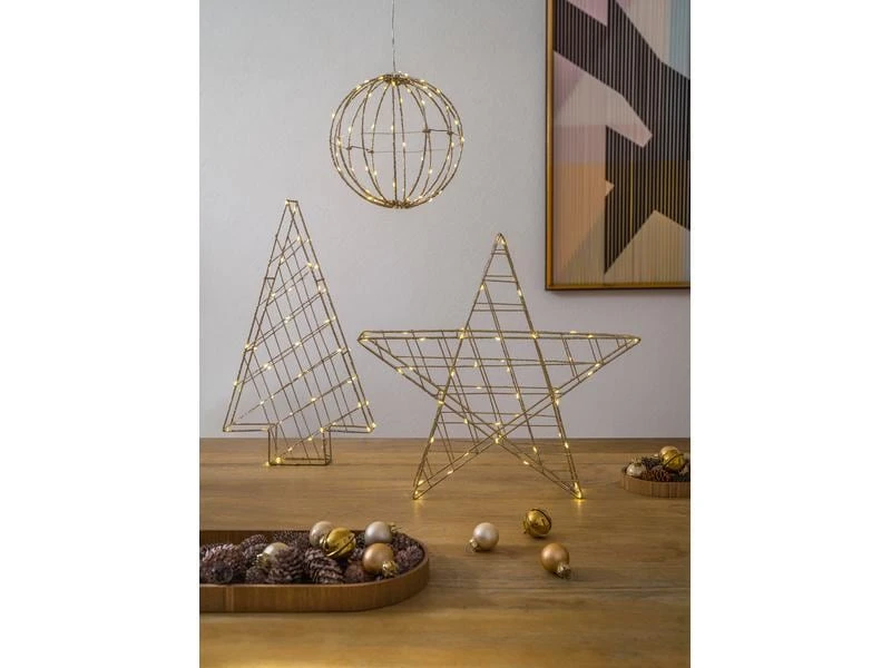 STT Tischdeko Svenja Star 3D Ball, Ø 20 cm, Gold 3 STT Tischdeko Svenja Star 3D Ball, Ø 20 cm, Gold – Bild 3