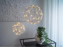 STT Tischdeko 3D Ball Bianco M, Ø 20 cm -Weihnachtsbeleuchtung Verkäufe 230220371 xxl