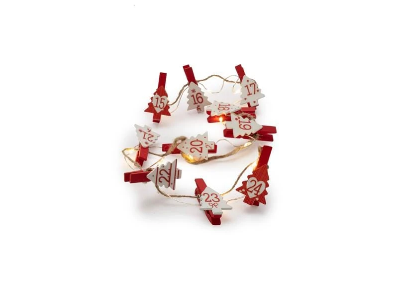 STT LED-Lichterkette Clips Christmas Trees, 25 LEDs, 1.8 m, Rot 1 STT LED-Lichterkette Clips Christmas Trees, 25 LEDs, 1.8 m, Rot