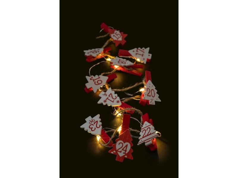 STT LED-Lichterkette Clips Christmas Trees, 25 LEDs, 1.8 m, Rot 2 STT LED-Lichterkette Clips Christmas Trees, 25 LEDs, 1.8 m, Rot – Bild 2