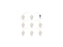 Sirius LED-Lichterkette Celina Tannenzapfen, Transparent, 8 LED
