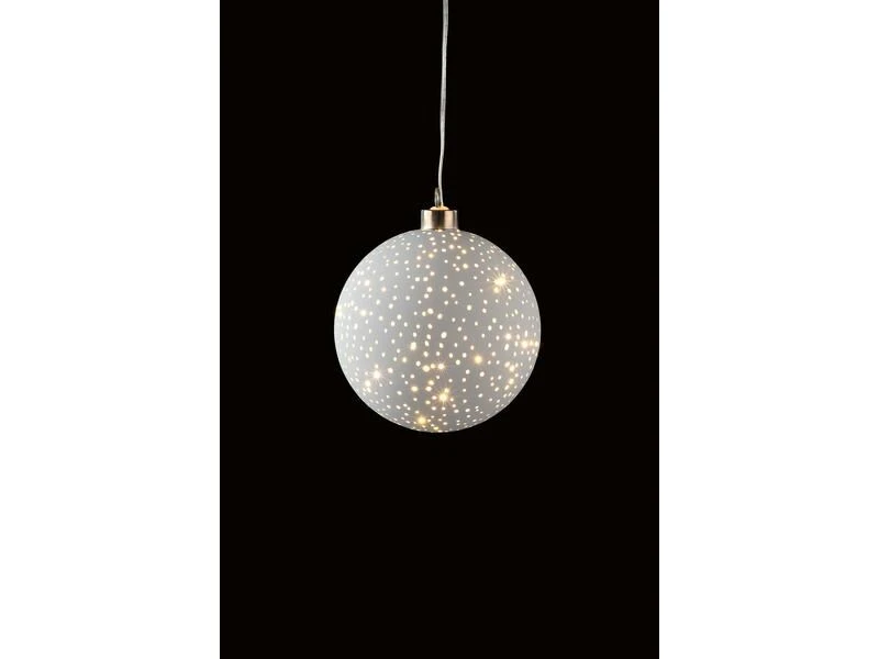 STT Hänger Glamour Ball M, Ø 12 cm, Weiss 4 STT Hänger Glamour Ball M, Ø 12 cm, Weiss – Bild 4