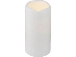 Sirius LED-Kerze Storm Outdoor, Ø 10 x 20 cm, Weiss