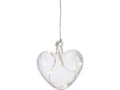 Sirius Weihnachtskugel Wave Herz, 8 cm