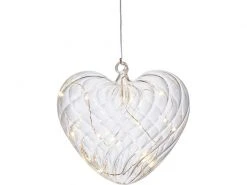 Sirius Weihnachtskugel Wave Herz, 15 cm