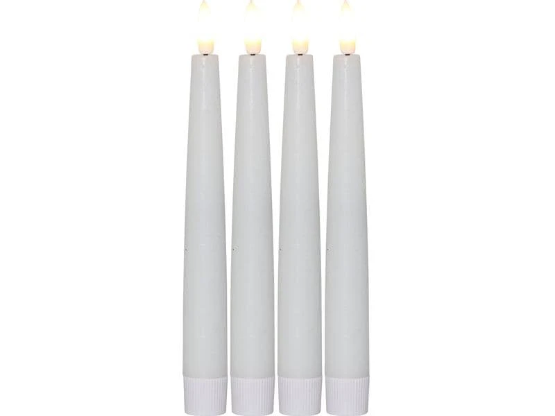 Star Trading LED-Stabkerzen Set Dinner Flamme Ø 2.1 x 20 cm, Weiss, 4 Stk 1 Star Trading LED-Stabkerzen Set Dinner Flamme Ø 2.1 x 20 cm, Weiss, 4 Stk