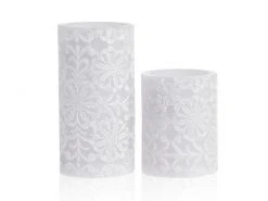 Pauleen LED-Kerzen Set Little Lilac, Ø 7.8 cm, Weiss, 2 Stk.