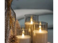 Pauleen LED-Kerzen Set Classy Smokey, Ø7.5cm, Anthrazit/Weiss, 3 Stk -Weihnachtsbeleuchtung Verkäufe 52052632 xxl