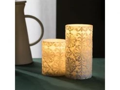 Pauleen LED-Kerzen Set Little Lilac, Ø 7.8 cm, Weiss, 2 Stk. -Weihnachtsbeleuchtung Verkäufe 52052881 xxl